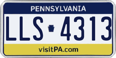 PA license plate LLS4313
