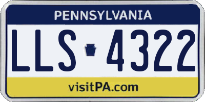 PA license plate LLS4322