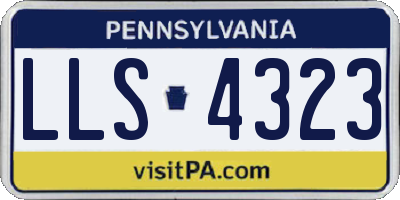 PA license plate LLS4323