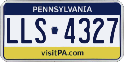PA license plate LLS4327