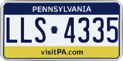 PA license plate LLS4335