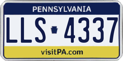 PA license plate LLS4337