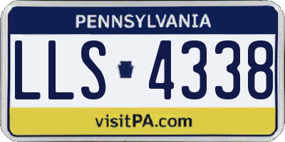 PA license plate LLS4338