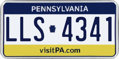 PA license plate LLS4341