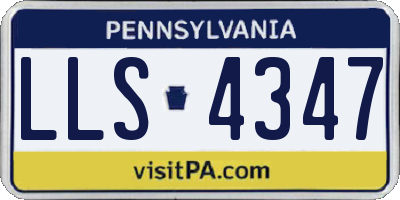 PA license plate LLS4347