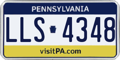 PA license plate LLS4348