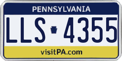 PA license plate LLS4355