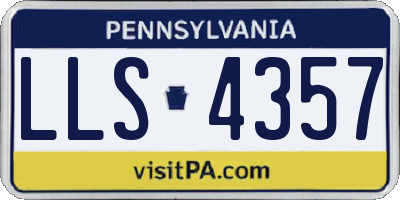 PA license plate LLS4357