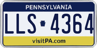 PA license plate LLS4364