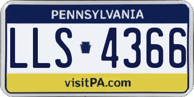 PA license plate LLS4366
