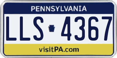 PA license plate LLS4367
