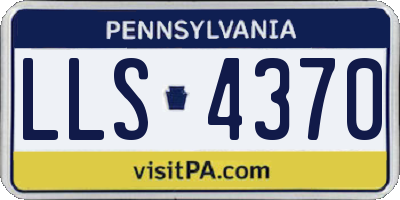 PA license plate LLS4370
