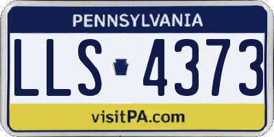 PA license plate LLS4373