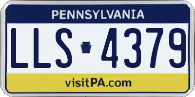 PA license plate LLS4379
