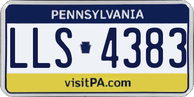 PA license plate LLS4383