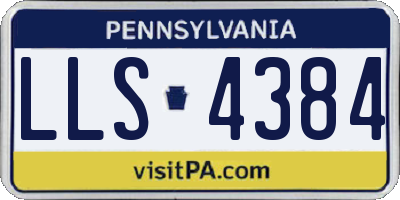 PA license plate LLS4384
