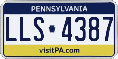 PA license plate LLS4387