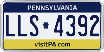 PA license plate LLS4392