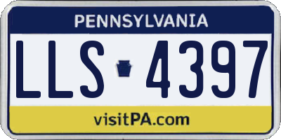 PA license plate LLS4397