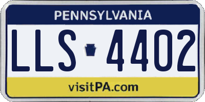 PA license plate LLS4402