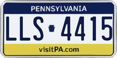 PA license plate LLS4415