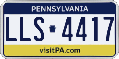 PA license plate LLS4417