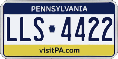 PA license plate LLS4422