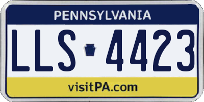 PA license plate LLS4423