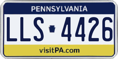 PA license plate LLS4426
