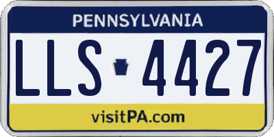 PA license plate LLS4427
