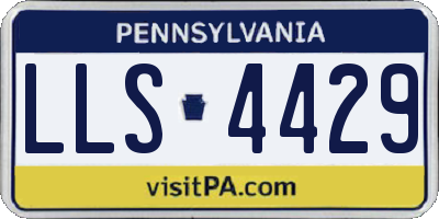 PA license plate LLS4429