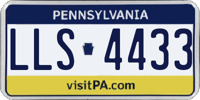 PA license plate LLS4433