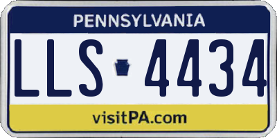 PA license plate LLS4434