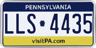 PA license plate LLS4435