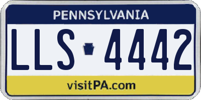 PA license plate LLS4442