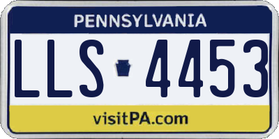PA license plate LLS4453
