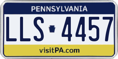 PA license plate LLS4457