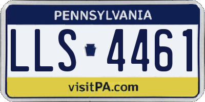 PA license plate LLS4461