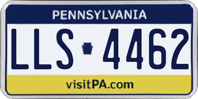 PA license plate LLS4462
