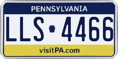 PA license plate LLS4466