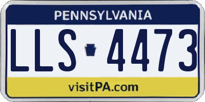 PA license plate LLS4473