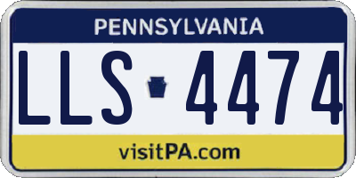 PA license plate LLS4474
