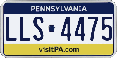 PA license plate LLS4475