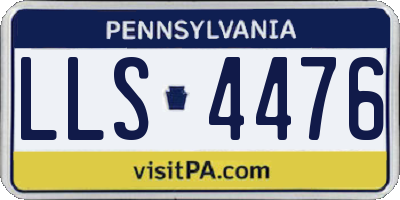 PA license plate LLS4476