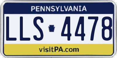 PA license plate LLS4478