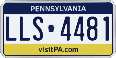 PA license plate LLS4481