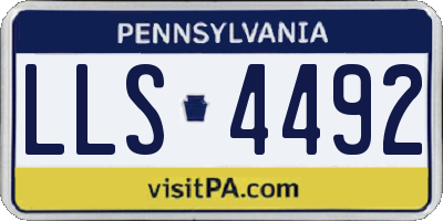 PA license plate LLS4492