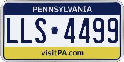 PA license plate LLS4499