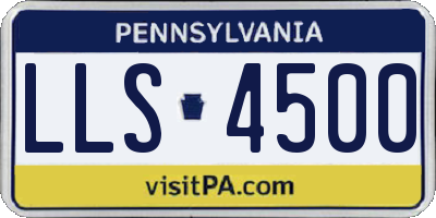 PA license plate LLS4500
