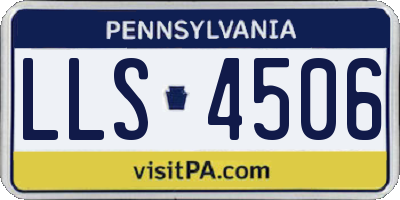 PA license plate LLS4506